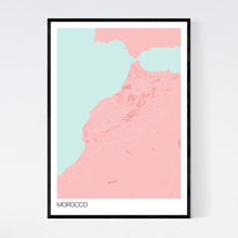 Load image into Gallery viewer, Morocco Country Map Print
