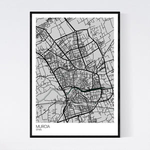 Murcia City Map Print