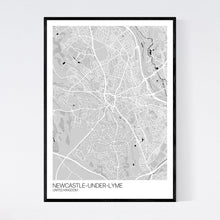 Load image into Gallery viewer, Newcastle-under-Lyme City Map Print