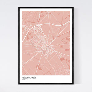 Newmarket Town Map Print