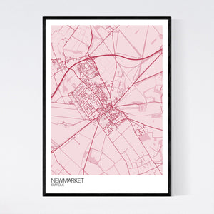 Newmarket Town Map Print