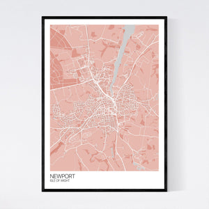 Newport Town Map Print