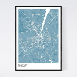 Newport Town Map Print