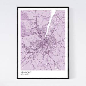 Newport Town Map Print