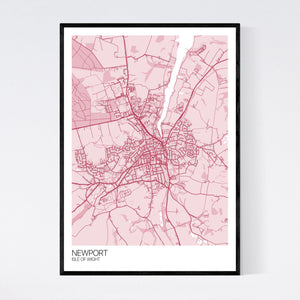 Newport Town Map Print