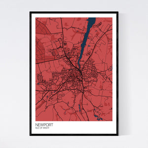 Newport Town Map Print