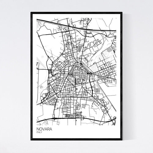 Map of Novara, Italy