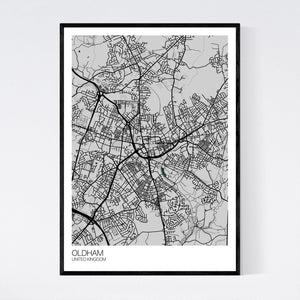 Oldham City Map Print