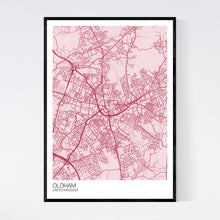 Load image into Gallery viewer, Oldham City Map Print
