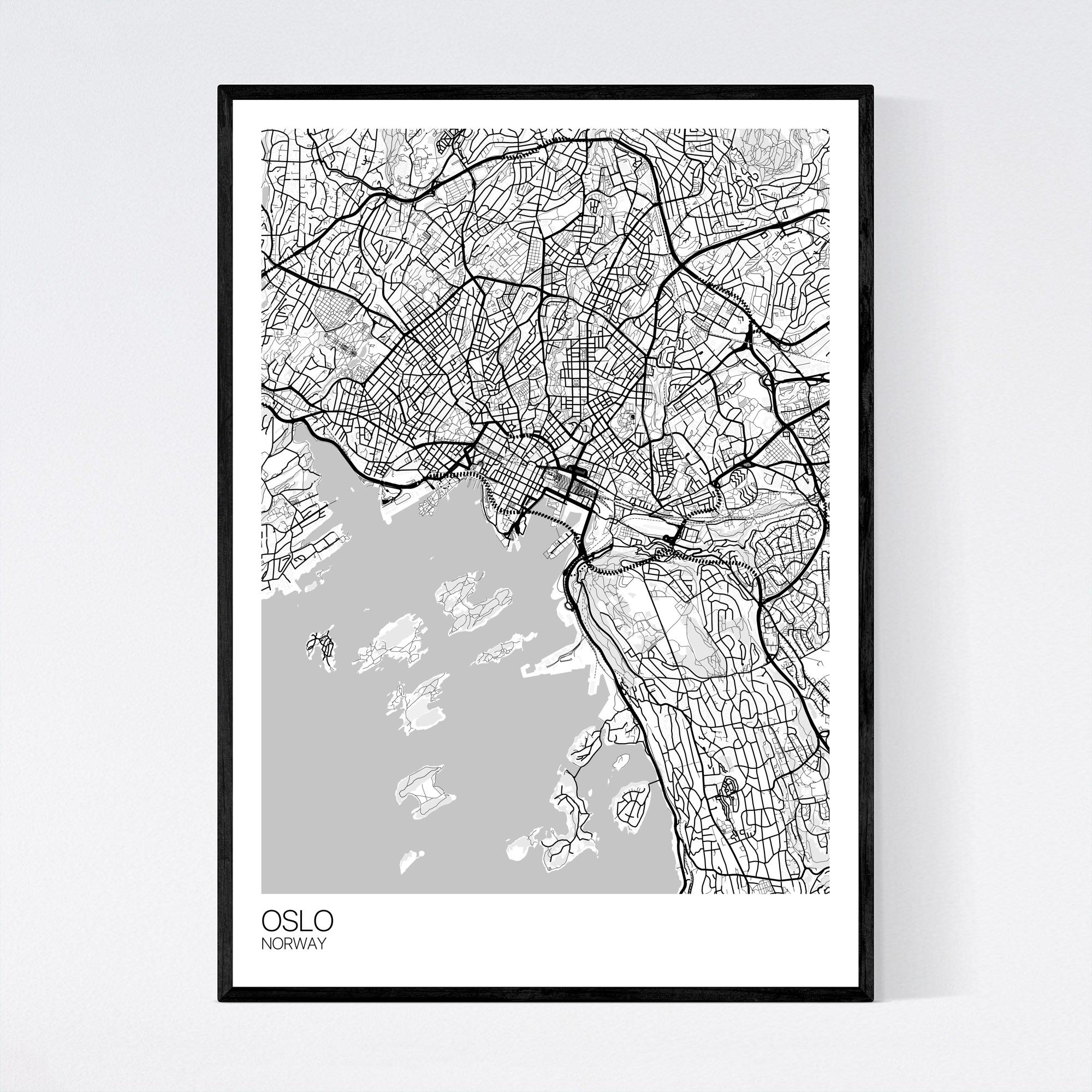 Oslo Map Art Print - Free International Shipping! 