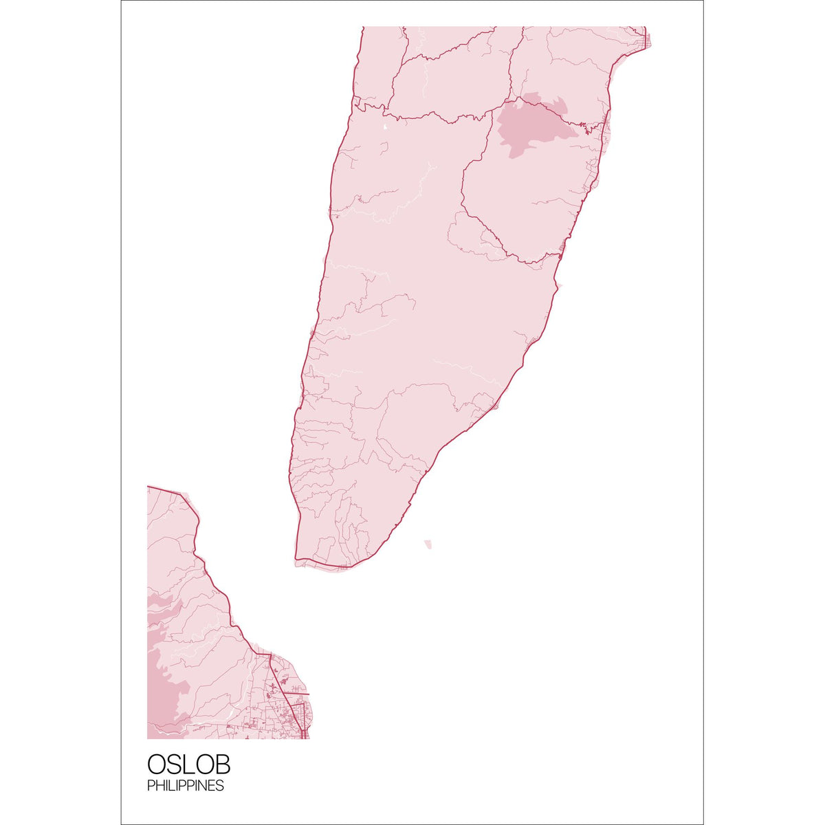 Oslob Map Art Print - Free International Shipping! - Mapply.co