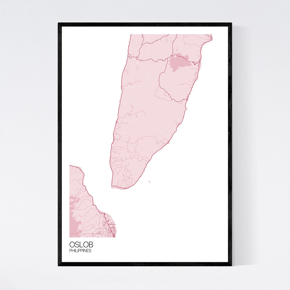 Oslob Map Art Print - Free International Shipping! - Mapply.co