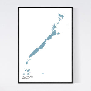 Palawan Island Map Print