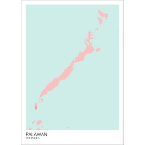 Map of Palawan, Philippines