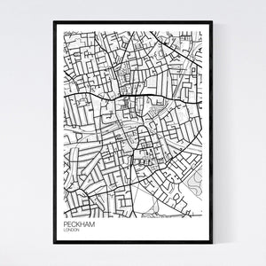 Peckham Neighbourhood Map Print