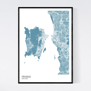 Penang City Map Print