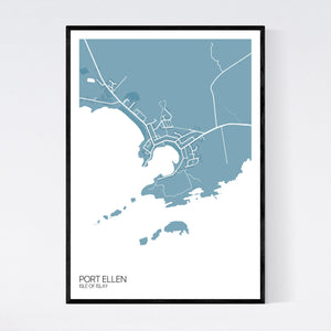 Port Ellen Town Map Print