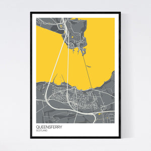 Queensferry Town Map Print