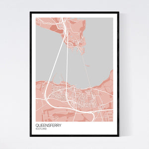 Queensferry Town Map Print