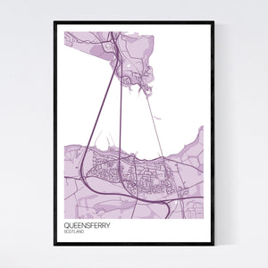 Queensferry Town Map Print