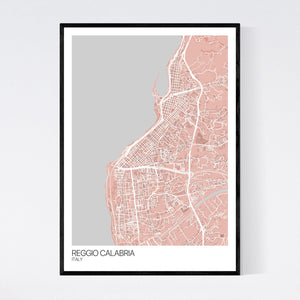 Reggio Calabria City Map Print