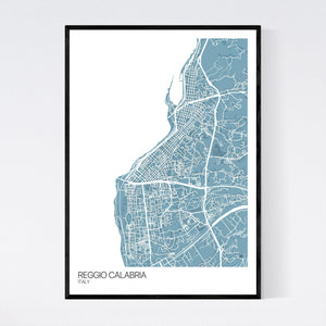 Reggio Calabria City Map Print