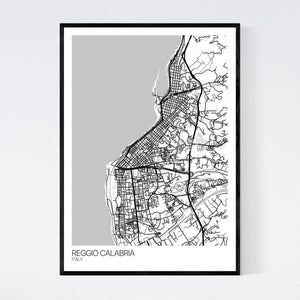 Reggio Calabria City Map Print