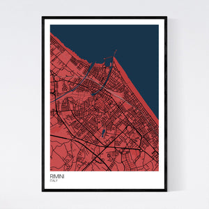 Rimini City Map Print