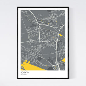 Rosyth Town Map Print