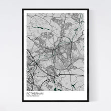 Load image into Gallery viewer, Rotherham City Map Print