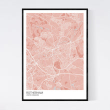 Load image into Gallery viewer, Rotherham City Map Print
