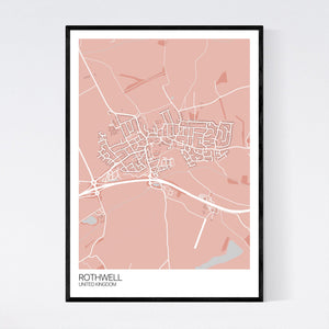 Rothwell City Map Print