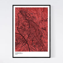 Load image into Gallery viewer, Sabadell City Map Print