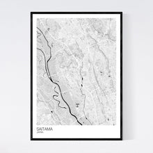 Load image into Gallery viewer, Saitama City Map Print