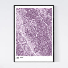 Load image into Gallery viewer, Saitama City Map Print