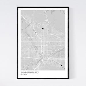 San Bernardino City Map Print