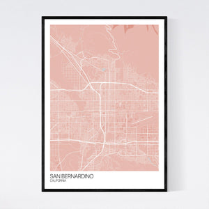 San Bernardino City Map Print