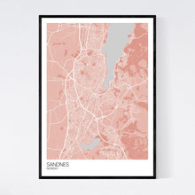 Load image into Gallery viewer, Sandnes City Map Print