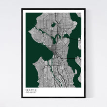 Load image into Gallery viewer, Seattle City Map Print