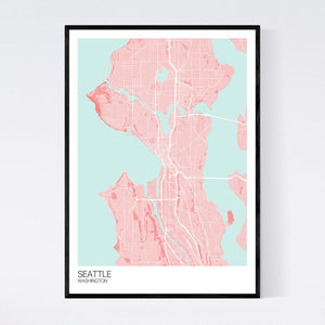 Seattle City Map Print