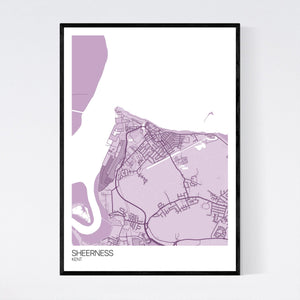 Sheerness Town Map Print