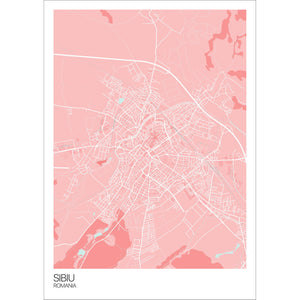 Map of Sibiu, Romania