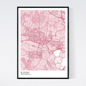 Slough City Map Print