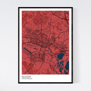 Slough City Map Print