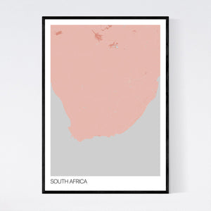 South Africa Country Map Print