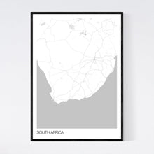 Load image into Gallery viewer, South Africa Country Map Print