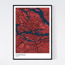 Load image into Gallery viewer, Stockholm City Map Print