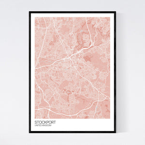 Stockport City Map Print