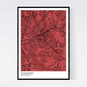 Stockport City Map Print