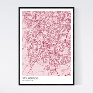 Stourbridge City Map Print